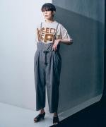 -Organic-フルタンブラー天竺　5分袖プリントTシャツ