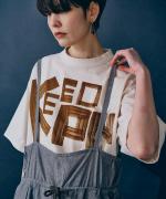 -Organic-フルタンブラー天竺　5分袖プリントTシャツ