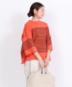 ハイゲージボーダー ピグメント加工 プルオーバー