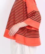 ハイゲージボーダー ピグメント加工 プルオーバー