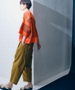 ハイゲージボーダー ピグメント加工 プルオーバー