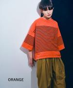 ハイゲージボーダー ピグメント加工 プルオーバー