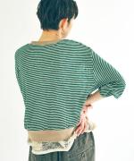 リネンボーダー　プルオーバー