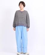 リネンボーダー　プルオーバー