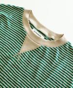 リネンボーダー　プルオーバー