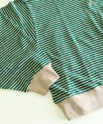 リネンボーダー　プルオーバー