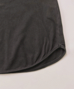 天竺 ピグメント加工　6分袖Tシャツ