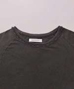 天竺 ピグメント加工　6分袖Tシャツ