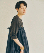 天竺 ピグメント加工　6分袖Tシャツ