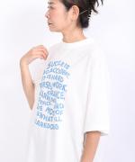 -Organic-フルタンブラー天竺　5分袖プリントTシャツ