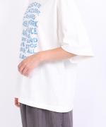 -Organic-フルタンブラー天竺　5分袖プリントTシャツ