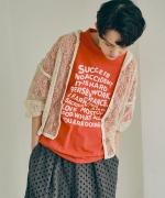 -Organic-フルタンブラー天竺　5分袖プリントTシャツ