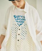 -Organic-フルタンブラー天竺　5分袖プリントTシャツ