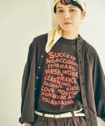 -Organic-フルタンブラー天竺　5分袖プリントTシャツ