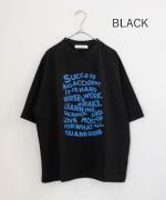 -Organic-フルタンブラー天竺　5分袖プリントTシャツ