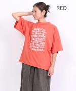 -Organic-フルタンブラー天竺　5分袖プリントTシャツ