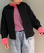 コットンミラノリブ　カーディガン