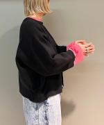 コットンミラノリブ　カーディガン