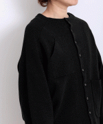 コットンミラノリブ　カーディガン