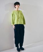 コットンミラノリブ　カーディガン