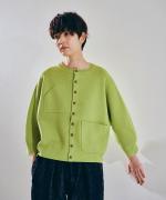 コットンミラノリブ　カーディガン