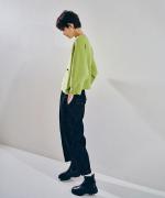 コットンミラノリブ　カーディガン