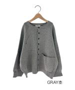コットンミラノリブ　カーディガン