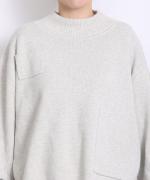 コットンミラノリブ　タートルプルオーバー