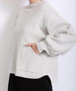 コットンミラノリブ　タートルプルオーバー