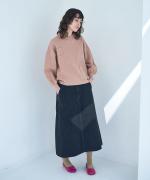 コットンミラノリブ　タートルプルオーバー