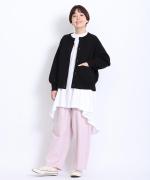 コットンミラノリブ　カーディガン