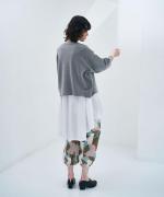 コットンミラノリブ　カーディガン