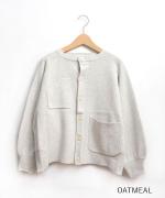 コットンミラノリブ　カーディガン