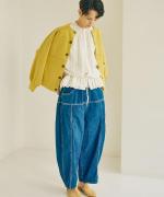 コットンミラノリブ　カーディガン