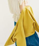 コットンミラノリブ　カーディガン