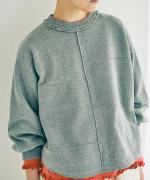 コットンミラノリブ　プルオーバー