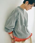 コットンミラノリブ　プルオーバー