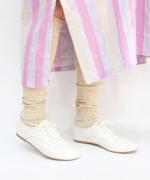 ゆりかご　リネンハイソックス