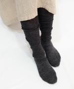 ゆりかご　リネンハイソックス