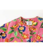 FLORAL JACKET WITH DOT RUFFLE