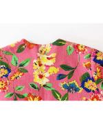 FLORAL JACKET WITH DOT RUFFLE