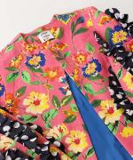 FLORAL JACKET WITH DOT RUFFLE