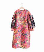 FLORAL JACKET WITH DOT RUFFLE