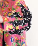 FLORAL JACKET WITH DOT RUFFLE