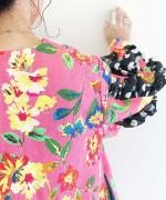 FLORAL JACKET WITH DOT RUFFLE