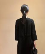 ブラックケープドレス