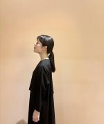 ブラックケープドレス