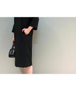 ブラックロールカラードレス