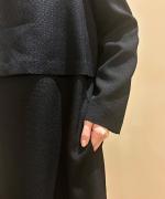 ブラックケープドレス　ロング