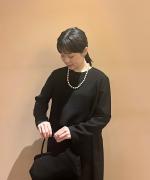 ブラックケープドレス　ロング